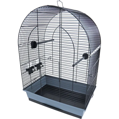 Afbeelding van Interzoo vogelkooi Lusi 2, zwart/grijs 45x25x63 cm(hxbxd)