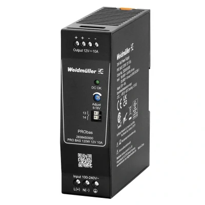 Afbeelding van Weidmüller PRO BAS 120W 12V 10A DIN rail netvoeding Inhoud: 1 stuk(s)