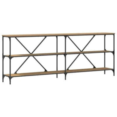 Afbeelding van vidaXL Consoletafel Artisan eiken Massief Groot Strak
