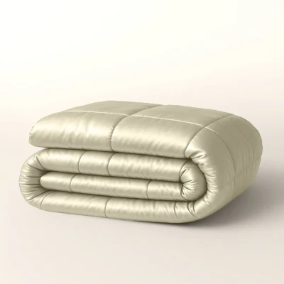 Afbeelding van Dekbed Zonder Overtrek Satjin Pearl White Luxe &amp; Comfort 1 Persoons 140x200
