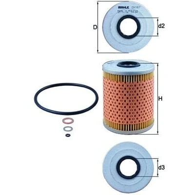 Afbeelding van Oliefilter MAHLE ORIGINAL OX 187D