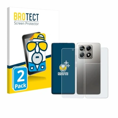 Afbeelding van BROTECT (2 Stuks) Antireflecterende Beschermfolie voor Xiaomi 14T Pro (Voor+Achter) Anti Glare Screen Protector, Mat, Ontspiegelend