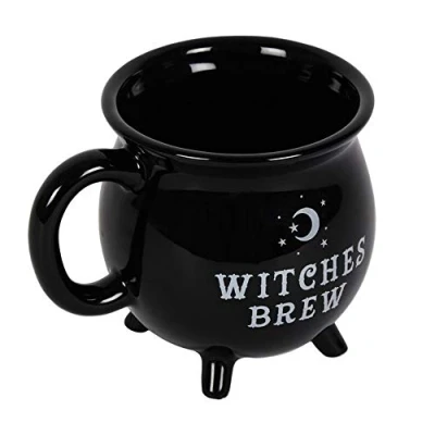 Afbeelding van Mok/beker Witches Brew Cauldron Zwart