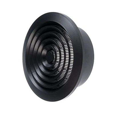 Afbeelding van Antraciet, Diameter 125 mm, Ventilatierooster, Afsluitrooster met Insectenbescherming, Rond, Kunststof