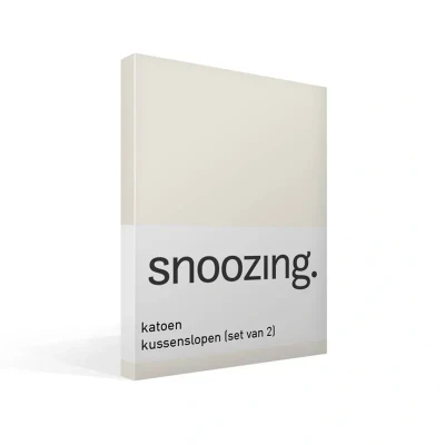 Afbeelding van Snoozing Kussensloop Katoen Set van 2 50x70 cm Ivoor