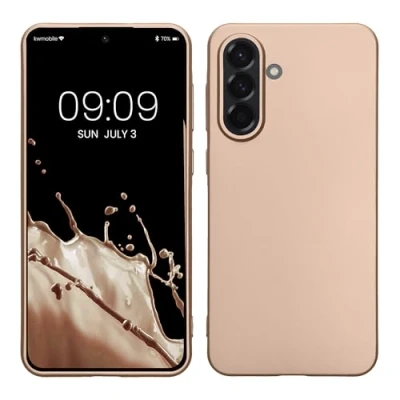 Afbeelding van kwmobile telefoonhoesje geschikt voor Samsung Galaxy A56 5G Hoesje smartphone Back cover in metallic goud