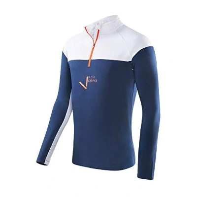Afbeelding van Black Crevice Ski rolli voor heren, met ritssluiting, functioneel shirt lange mouwen, in verschillende kleuren en maten, flexibel ademend herenshirt mouwen