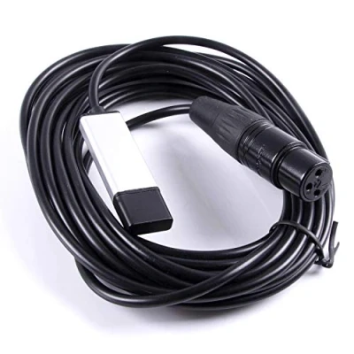Afbeelding van USB naar DMX Interface Adapter RS485 Converter Seriële 3PIN XLR LED DMX512 Freestyler Software PC Stage Verlichting Controle Dimmer Kabel Met FTDI Chip Ondersteuning Win10 Mac OS (4.9 m)