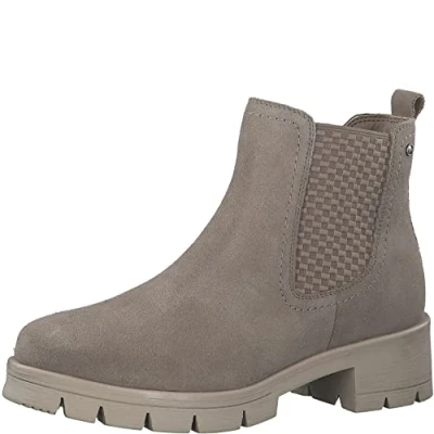Afbeelding van Tamaris Comfort Dames 8 85412 29 348 enkellaarsjes, Taupe Suede, 38 EU
