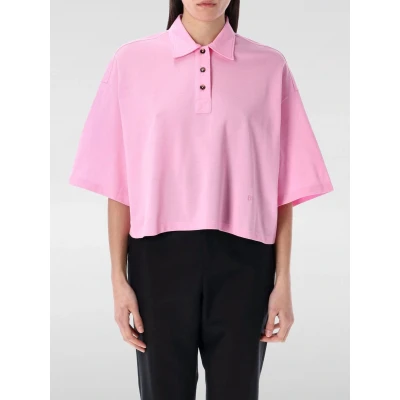 Afbeelding van Cropped Short Sleeve Polo Shirt with Button Closure for Casual Wear