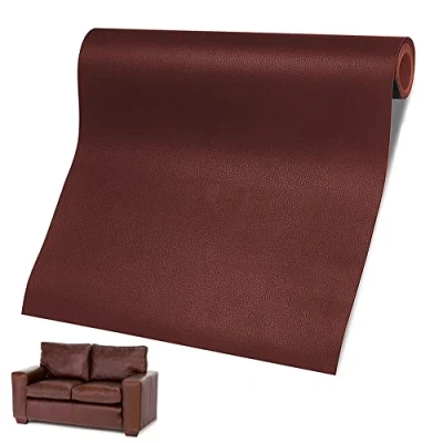 Afbeelding van Reparatieset voor leer, 60 x 137 cm, lederen patch, zelfklevend, banken, autostoelen, bureaustoel, hoofdeinde (bruin)