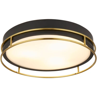 Afbeelding van Searchlight Design plafondlamp Pheonix Ø 40cm zwart met goud 62013 3PB