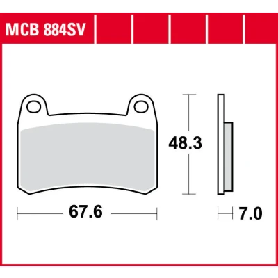 Afbeelding van TRW Lucas Sintered voering MCB690SV