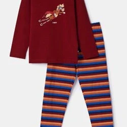 Afbeelding van Woody pyjama jongens pony donkerrood 252 10 PLS S/495 maat 164