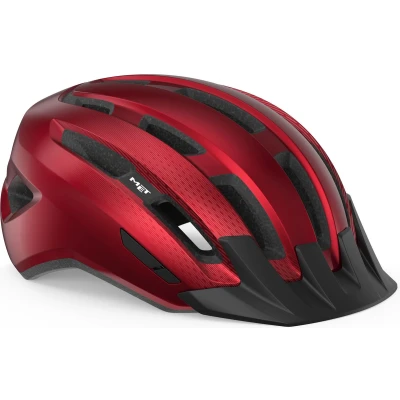 Afbeelding van MET Helm, volwassenen, uniseks, glanzend rood M, L