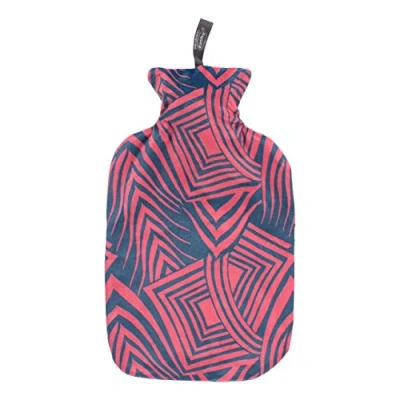 Afbeelding van Fashy Warmwaterkruik met pluche overtrek van abstracte geo