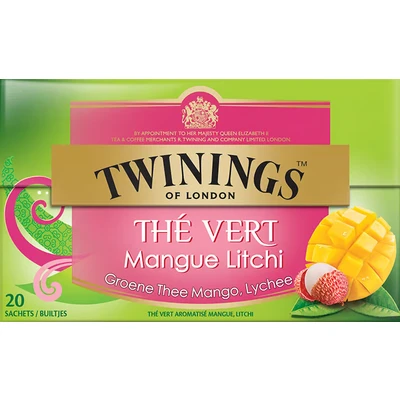 Afbeelding van Twinings Groene Thee Mango Lychee, 20 stuks