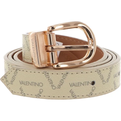 Afbeelding van VALENTINO Riem Liuto Logo Belt W100 Ecru / Multi Oro Crème