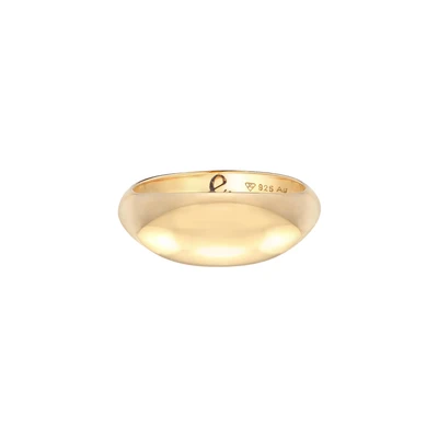 Afbeelding van Elli Statement Signet Ring goldcoloured, Dames, Maat: 58, Gold coloured