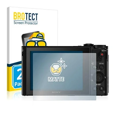 Afbeelding van BROTECT (2 Stuks) Antireflecterende Beschermfolie voor Sony Cyber Shot DSC HX90V Anti Glare Screen Protector, Mat, Ontspiegelend