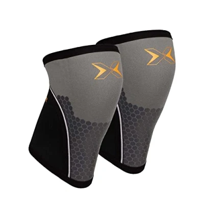 Afbeelding van PICSIL paar neopreen crosstraining sportkniebeschermers, 5/7 mm meniscus en ligamentbescherming, ademend antislip voor hardlopen, training, basketbal, unisex (7mm Groen, L)