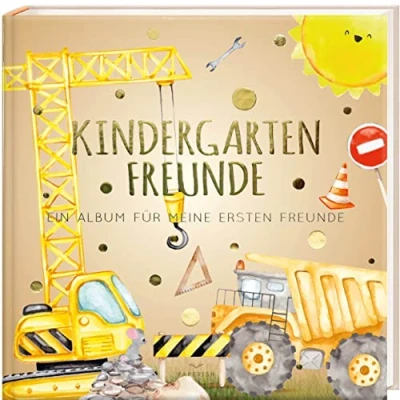 Afbeelding van Kindergartenfreunde BAUSTELLE: ein Album für meine ersten Freunde (Freundebuch Kindergarten 3 Jahre) PAPERISH®