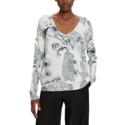Afbeelding van Desigual JERS Kawartha Lakes Trui, Dames, Maat: Medium, White