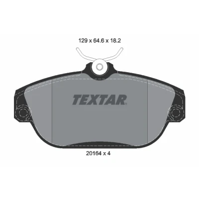 Afbeelding van Textar Remblokset 2016402