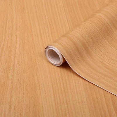 Afbeelding van d c fix Plakfolie, roodbeuken, houtlook, zelfklevende folie, waterdicht, realistische decoratie voor meubels, tafel, kast, deur, keukenfronten, meubelfolie, decoratiefolie, behang, 90 cm x 2,1 m