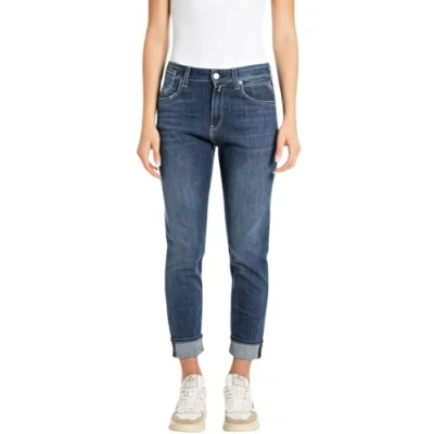 Afbeelding van Replay Dames Jeans Broeken MARTY comfort/relaxed Fit Blauw 28W / 28L Volwassenen