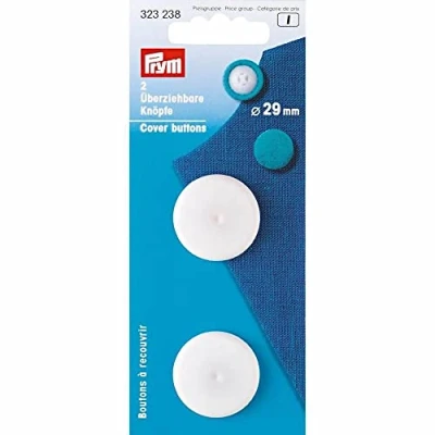 Afbeelding van Prym White Cover Buttons, 29 mm