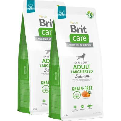 Afbeelding van Brit Care hypo allergeen large breed zalm &amp; aardappel graanvrij 2 x 12 kg