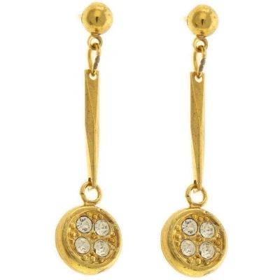 Afbeelding van Behave Dames oorbellen goud kleur hangers rond 3 cm