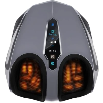 Afbeelding van Miko Voetmassagemachine met Diep Kneden, Compressie, Shiatsu en Warmte voor Plantar Fasciitis, Neuropathie, Geschikt tot Herenmaat 47