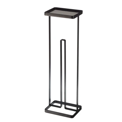 Afbeelding van Yamazaki Toiletrolhouder Tower Voor 3 Rollen Met Opbergbakje Zwart 16x12x52cm