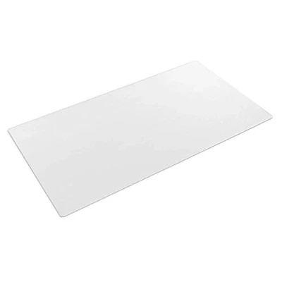 Afbeelding van AiPsekocy Doorzichtige bureau onderlegger, 90 x 40 cm, groot antislip gestructureerd PVC, waterdicht, ronde randen tafelkleed mat voor kantoor thuis bureaus