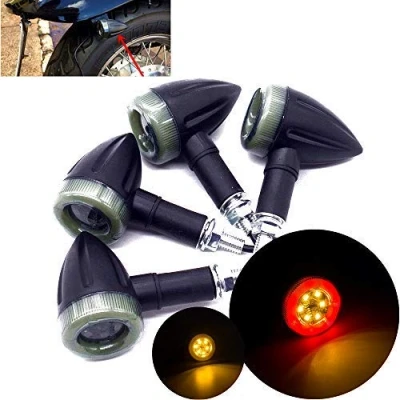 Afbeelding van SFONIA 4 stuks motorfiets richtingaanwijzers 13 LEDs 12 V waterdicht kogellager knipperlicht universeel voor scooter quad cruiser offroad
