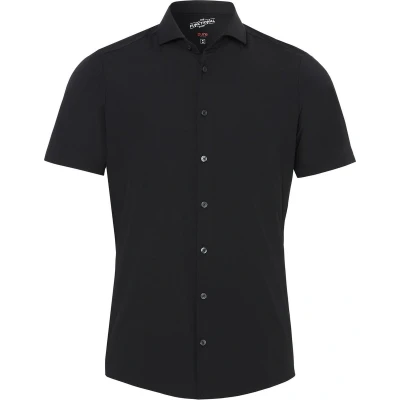 Afbeelding van Pure Short Sleeve The Functional Shirt Donkerblauw maat 42 Heren Effen met Modern fit Pasvorm Stretch