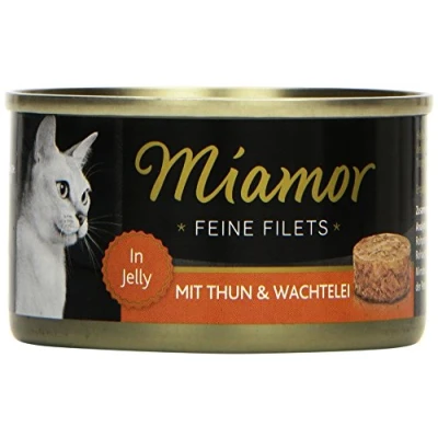 Afbeelding van Miamor Fijne Filets 6 x 100 g Kattenvoer Tonijn &amp; Kwartel Ei
