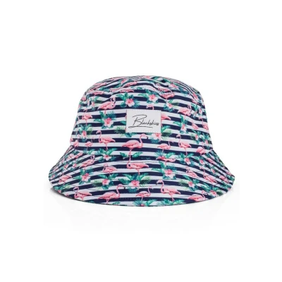 Afbeelding van Blackskies Tropical Flamingo Bucket Hoed, Maat: One Size, Blue white