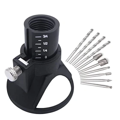 Afbeelding van Rotary Multi Tool Snijgeleider Attachment Kit HSS Router Boor Gecontroleerd Snijden 11 Set