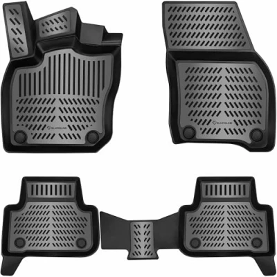 Afbeelding van ELMASLINE 3D rubberen matten voor VW Tiguan 3 (III) vanaf 2024 extra hoge 5 cm rand accessoires vloermatten 3e generatie
