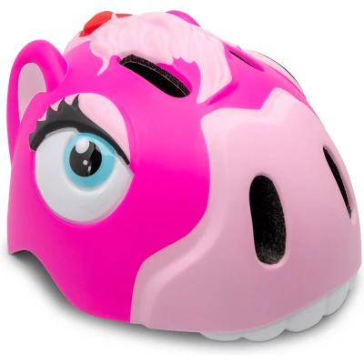 Afbeelding van Crazy Safety Kinderfietshelm Roze Paard S/M 49 55 cm verstelbaar