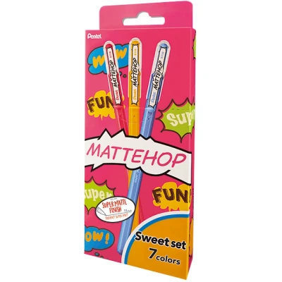 Afbeelding van Gelschrijver Pentel Mattehop K110 Sweet set à 7 kleuren