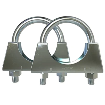 Afbeelding van 2x M8 beugelklem, buisklem, Ø 38 76 mm, keuze: (2 stuks, 70 mm)