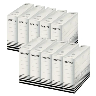 Afbeelding van Archiefdozen Solid Box 6127 FSC gerecycled karton rug 80 mm diverse kleuren 10 stuks