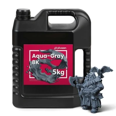 Afbeelding van Phrozen Aqua Gray 8K 3D Printer Resin fotopolymeerhars met hoge precisie 405nm Standaard hars voor LCD/MSLA/DLP UV Uithardende Grijs (5kg)