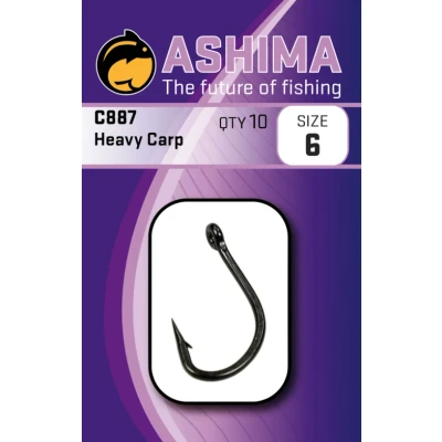 Afbeelding van Ashima C887 Heavy Carp Bulk OS Coated Karper Haak #6 (50 stuks) haken