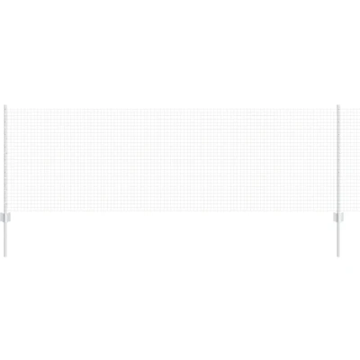 Afbeelding van vidaXL Gelaste Draadhek met 22 U Palen Zilver 0.8x50 m Staal