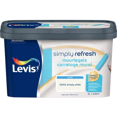 Afbeelding van Levis Simply Refresh Muurtegels Satin White 2L